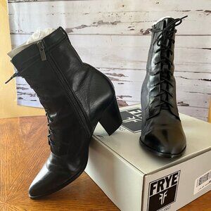 Frye Renee Lace Up Black Boots